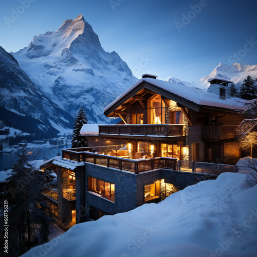 house in the mountains, chalet