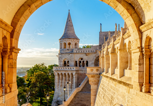 Fisherman bastion at sunrise, Budapest, Hungary