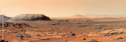 Photograph of the desolate empty surface of Mars with no Martians
