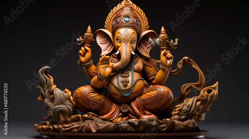 Hinduistic sculpture ganesha elephant