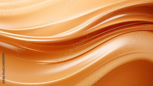Abstract caramel butterscotch background, wavy fudge texture