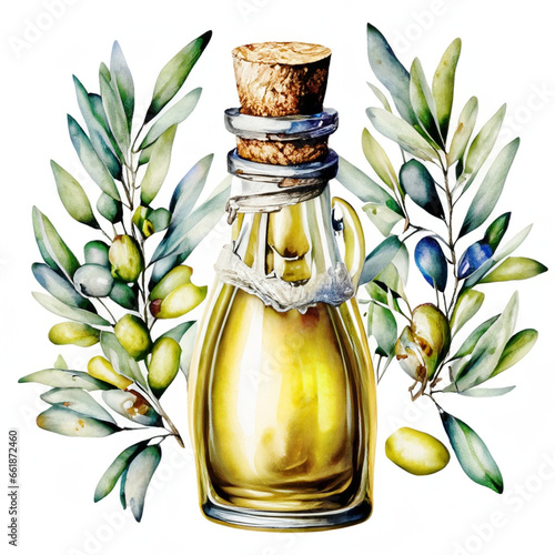 Oliwa z oliwek ilustracja