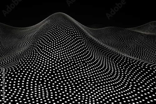 An ever-changing line pattern made up of dots. Generative AI