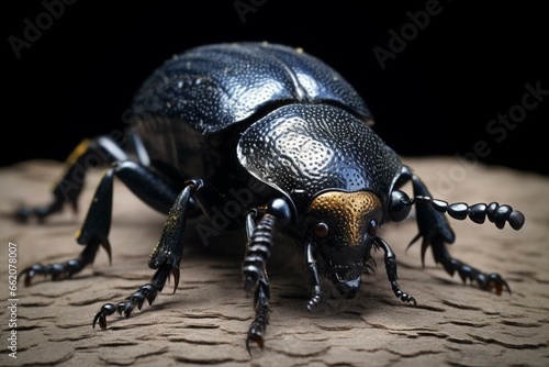 Dark insects. Anoplotrupes stercorosus dor is a species of dung beetle from the family Geotrupidae. Generative AI