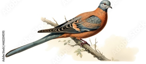 Illustration of an old Passenger Pigeon by Kretschmer and Jahrmargt published circa 1878 With copyspace for text