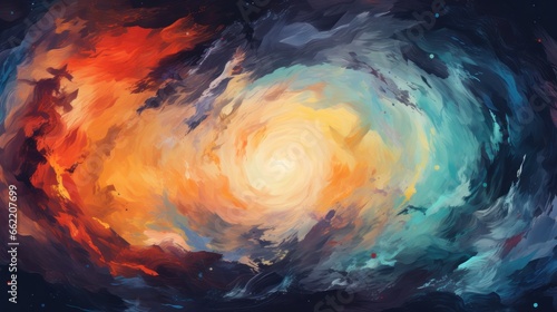 Abstract watercolor background, bright vortex