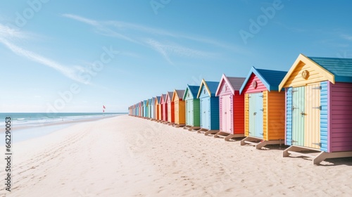 beach huts on the beach 