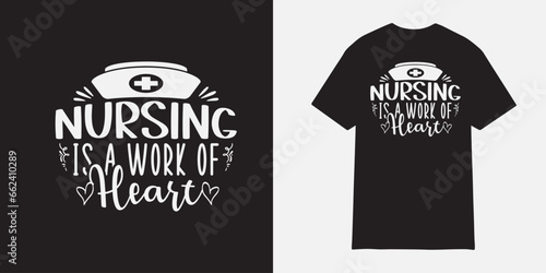 Nursing is a work of heart Nurse tshirt design, Nurse sublimation png, Free-ish, Black History svg png, Cut Files for Cricut, Silhouette, Typography nurse vector, nurse t shirt design