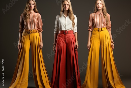 Vintage Retro style, feshion clothing, 1970s fashion, Bellbottoms 70s, hipsters, bell bottom pants, frayed jeans, midi skirts, maxi dresses, tie-dye, peasant blouses, and ponchos.