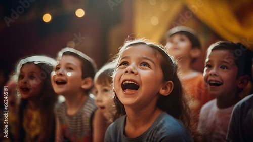 A children's choir singing in harmony
