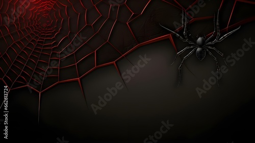 Spider theme backdrop , web desing , pc wallpaper , generative AI