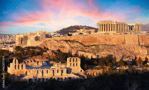 Athens - Acropolis at sunset, Greece