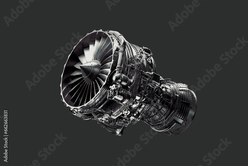 CFM56 Turbofan Engine Close Up - Detailed 3D Rendering