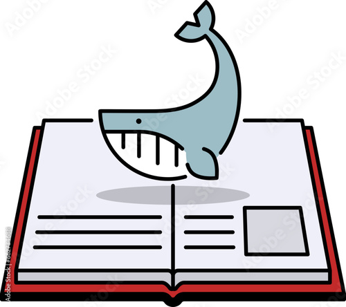 Moby dick book icon