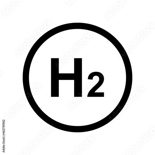 Hydrogen icon vector, hydrogen icon vector flat trendy style isolated on white background.