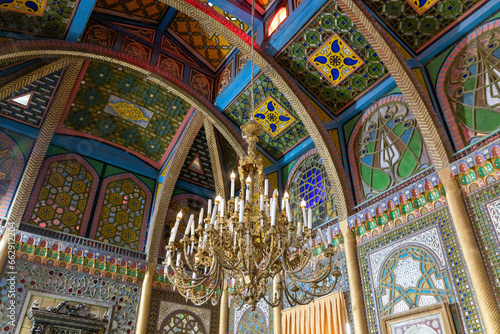 Usbekistan - Buchara: Sommerpalast des letzten Emirs Said Alim Khan - Details der gewölbten Decke