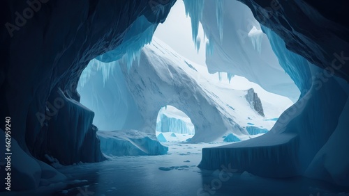 iceberg in polar regions in cave