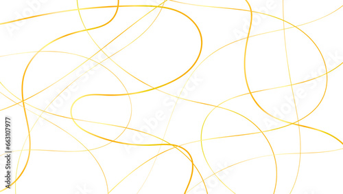 Abstract yellow geometric random chaotic scribble art lines background. 