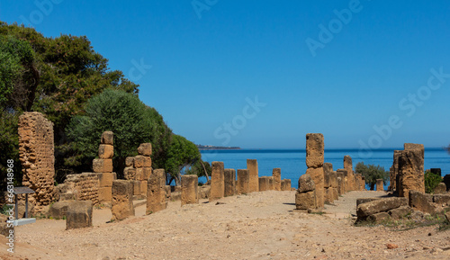 Ruins of the Roman Archeological Park of Tipaza ( Tipasa ), Algeria.