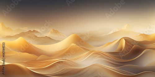 Gold mountain wallpaper design with landscape line arts, Golden luxury background design for cover, invitation background, packaging design, wall arts, fabric, and print