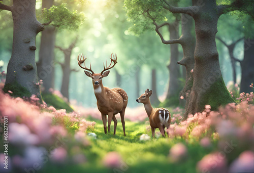 deer -Beautiful 3D deer illustration