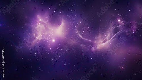 Abstract purple background for a space backdrop with mist and stars. Generative AI