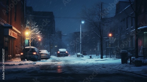 冬の街の景色