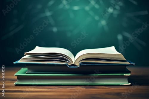 Book displayed on a vibrant green board background