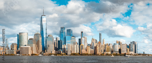 panoramiczny widok na panoramę Nowego Jorku