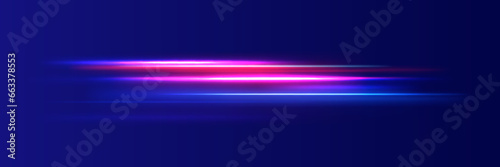 Panoramic high speed technology concept, light abstract background. Glitter sparkle star trail, light effect, abstract waves flow vector illustration. 