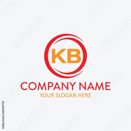 letters kc ank kb text logo design vector