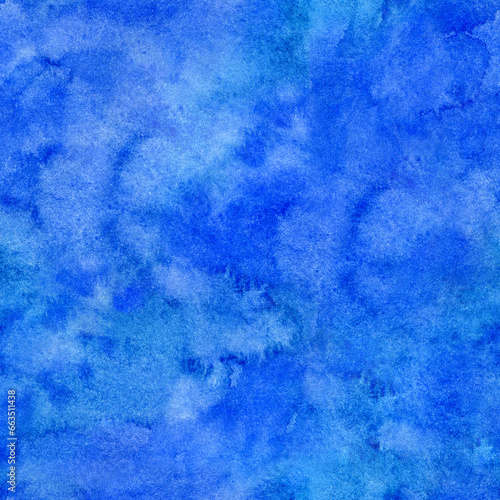 Water color azure gradient color grunge brush stroke daub, stain, splash textured seamless pattern