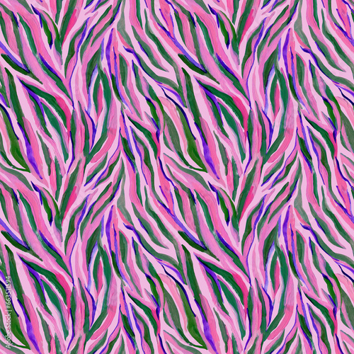 Watercolor abstract background of zebra skin imitation. Wildlife zebra skin print