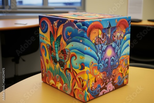 An image of a box from a 2009 event. Generative AI
