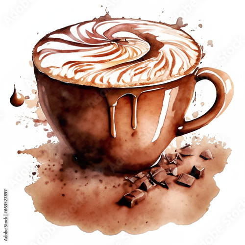 Kakao gorąca czekolada ilustracja