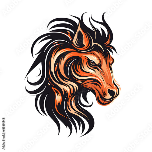 Centaur horse tattoo design dark art illustration isolated on white background