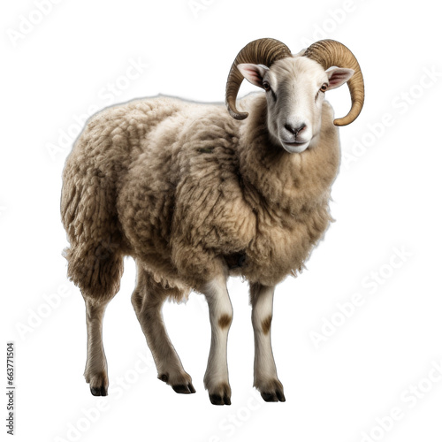 Jingle-bell sheep isolated on transparent background