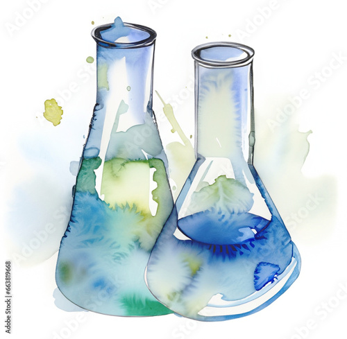 Fiolki chemiczne ilustracja