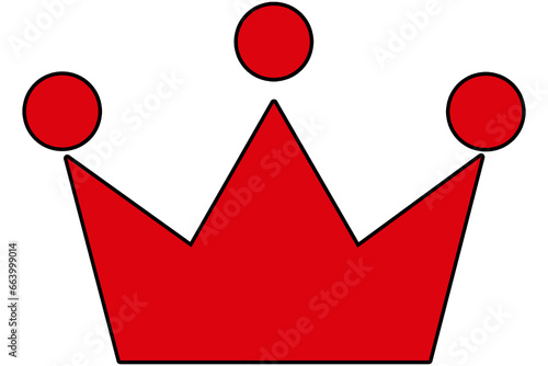 Icono de corona roja sin fondo