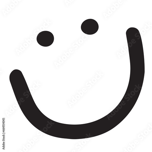 Digital png illustration of smiling face symbol on transparent background