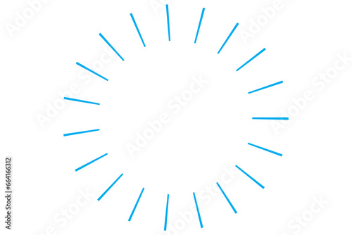 Digital png illustration of lines coming out of circle on transparent background