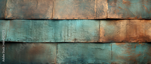 Copper Roof Tarnishing Green Texture