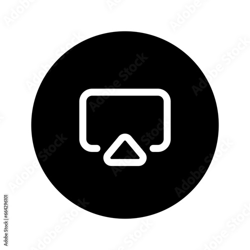 airplay circular line icon