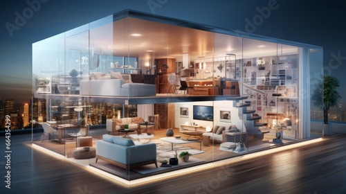 Smart home technology refers to the concept of a virtual interface that can be used to manage and operate a wide range of systems and devices within a household