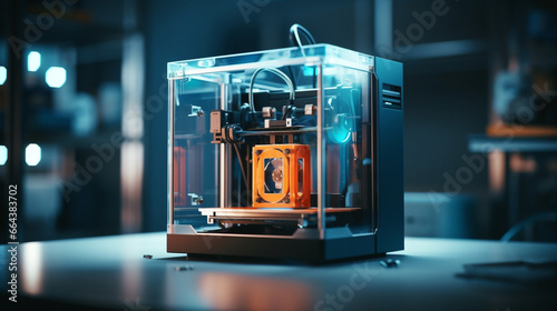 Technology hand printer plastic model 3d engineering machine printing design