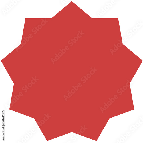 Digital png illustration of red circle star on transparent background