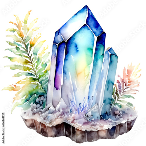 Namalowane kryształy ilustracja