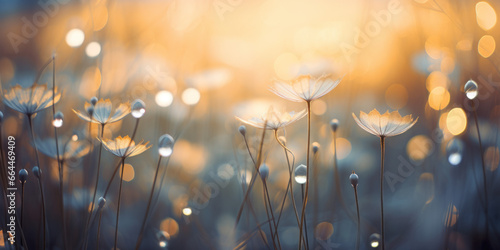 abstract bokeh flowers and plant background