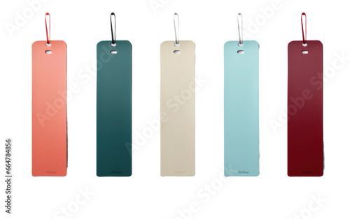 Beautiful and Simple Bookmarks on a Clear Surface or PNG Transparent Background.