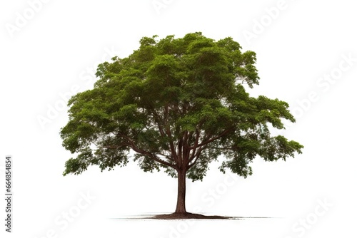 Simple mahogany tree on white background